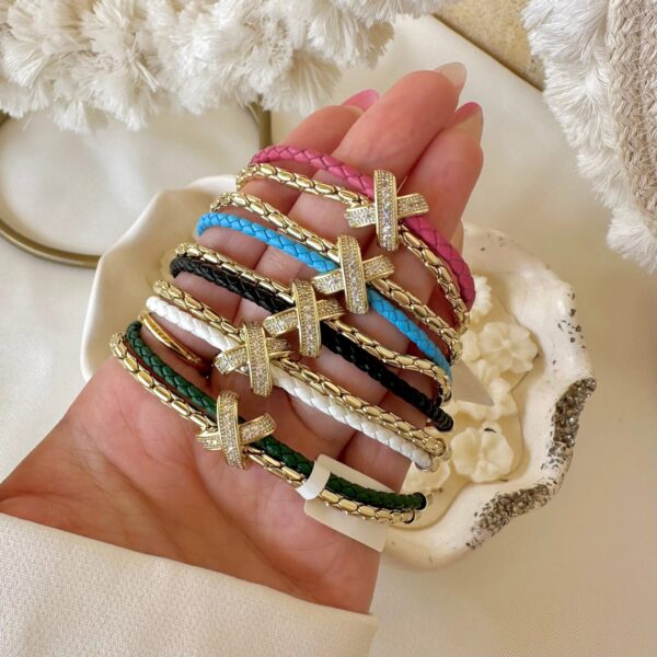 X leather bangles