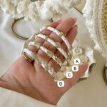 White leather bangles