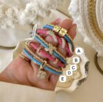 Color leather bangles