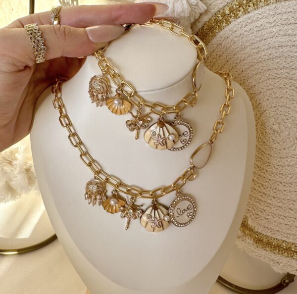 Tiffany charms necklace &bracelet