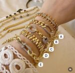 Golden zircon bracelet