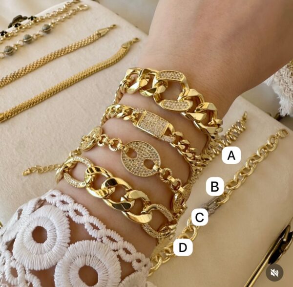 Golden zircon bracelet