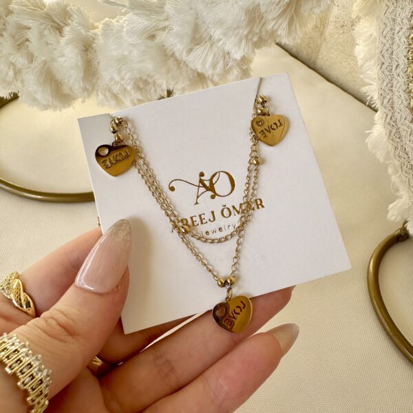 Heart anklet