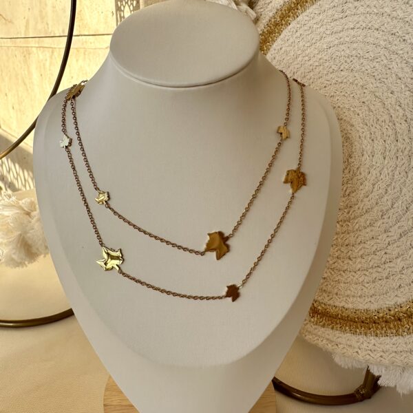 Leaf long necklace