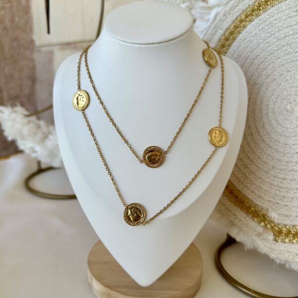 Long coins necklace