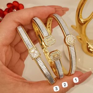 Gold & silver bangle