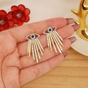 Evil eye earrings